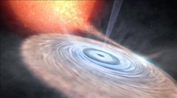 شناسایی یک باد شدید در نزدیکی یک سیاه‌چاله