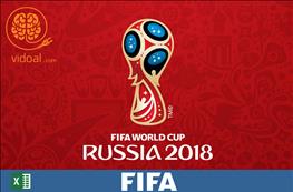 برنامه و صفحه نتایج مسابقات جام جهانی ۲۰۱۸ در اکسل